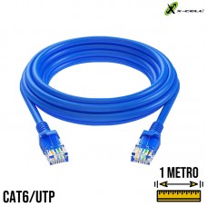 Cabo de Rede 1m Cat6 XC-CAT6-1 X-Cell - Azul